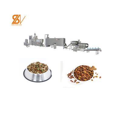 पीएलसी नियंत्रण के साथ पूरी तरह से स्वचालित स्टेनलेस स्टील कुत्ता फ़ीड बनाने की मशीन