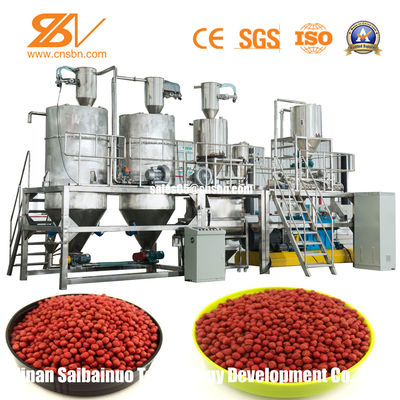 सूखा गीला प्रकार फ्लोटिंग पशु चारा प्रसंस्करण उपकरण / मछली चारा मशीन 1-5T/H