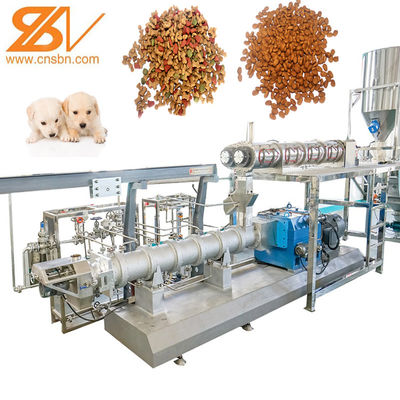 बड़े पैमाने पर 1 - 3 टी/घंटा पालतू भोजन मशीन कुत्ता बिल्ली भोजन मछली फ़ीड प्रसंस्करण मशीन