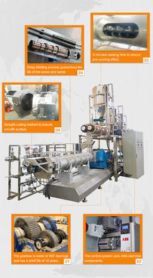 स्टेनलेस स्टील 1-6 टन/घंटा पालतू कुत्ते का भोजन निर्माण संयंत्र